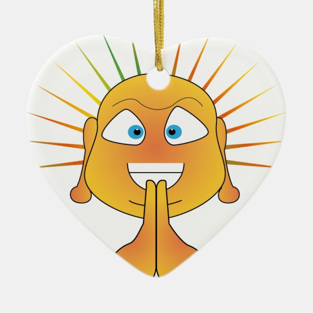 Ornement Cœur En Céramique Littdha (Devant)