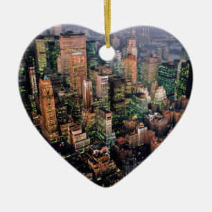 Ornement Cœur En Céramique Magnifique ! New York City USA
