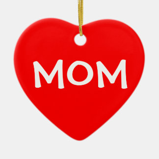 Ornement Cœur En Céramique Maman égoïste de Noël