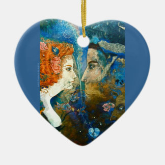 Ornement Cœur En Céramique Marque de Saint-Valentin