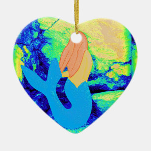 Ornement Cœur En Céramique modèle de sirène