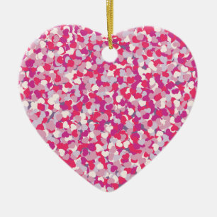 Ornement Cœur En Céramique multi Color Heart Confetti2
