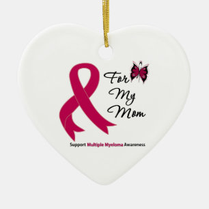 Ornement Cœur En Céramique Myélome Multiple Pour Ma Mère
