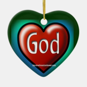 Ornement Cœur En Céramique Noël Jésus