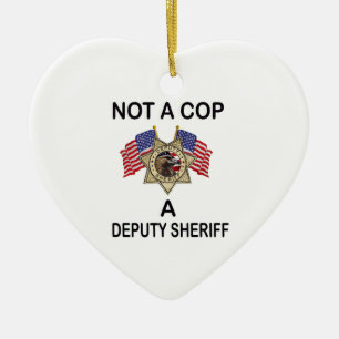 ORNEMENT CŒUR EN CÉRAMIQUE NOT_A_COP_A_SHERIFF