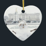 Ornement Cœur En Céramique Palais de Buckingham snowman Londres<br><div class="desc">Par conséquent, nos produits seront de qualité optimale pour vous de profiter pendant des années à venir. Nous espérons que vous trouverez quelque chose au trésor lors de votre visite. De nouveaux produits sont ajoutés chaque semaine.</div>
