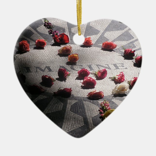 Ornement Cœur En Céramique Parc central de Imagine (Devant)