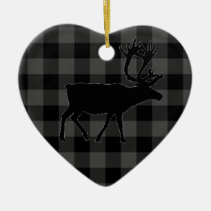 Ornement Cœur En Céramique Pâte rouge et noire - wapiti