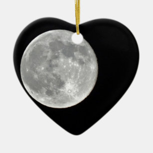 Ornement Cœur En Céramique Photo haute résolution Pleine lune