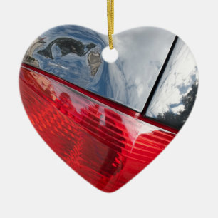 Ornement Cœur En Céramique Porte à rabattement arrière bosselée