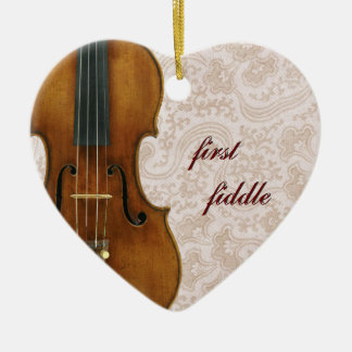 Ornement Cœur En Céramique Premier pendentif d'ornement de coeur de violon