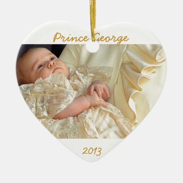 Ornement Cœur En Céramique Prince George Heart Ornament (Devant)