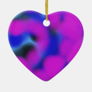 Ornement Cœur En Céramique purple blue and black mixing together abstract art