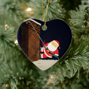 Ornement Cœur En Céramique Rock Escalade Noël Collectif