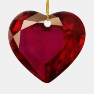 Ornement Cœur En Céramique Ruby Heart