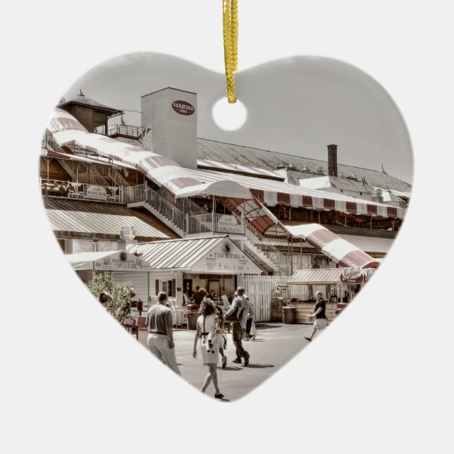 Ornement Cœur En Céramique Saratoga 1864 (Devant)