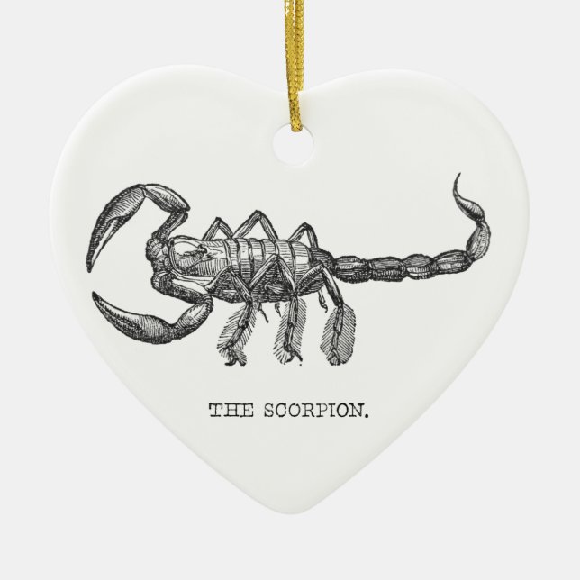 Ornement Cœur En Céramique Scorpion animal cadeau animaux effrayants (Devant)