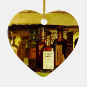 Ornement Cœur En Céramique Sirop d'ipéca