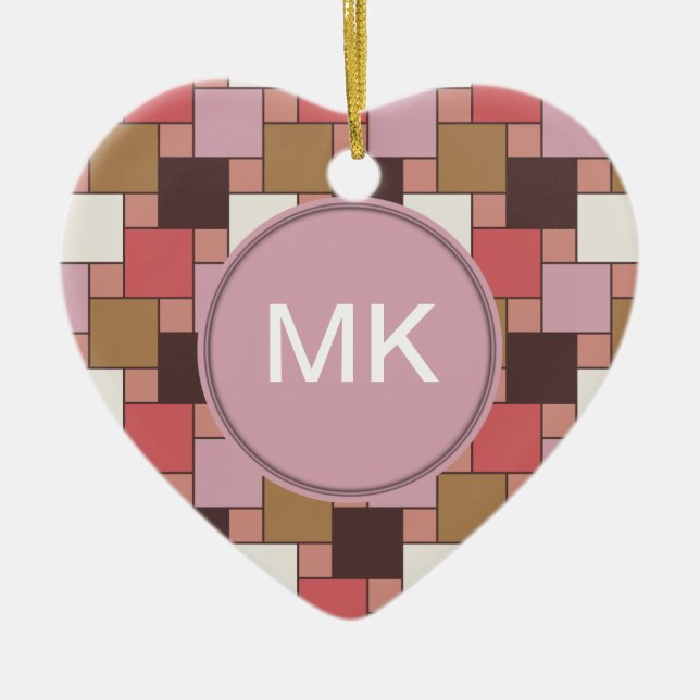 Ornement Cœur En Céramique Sorbet bulle (Devant)