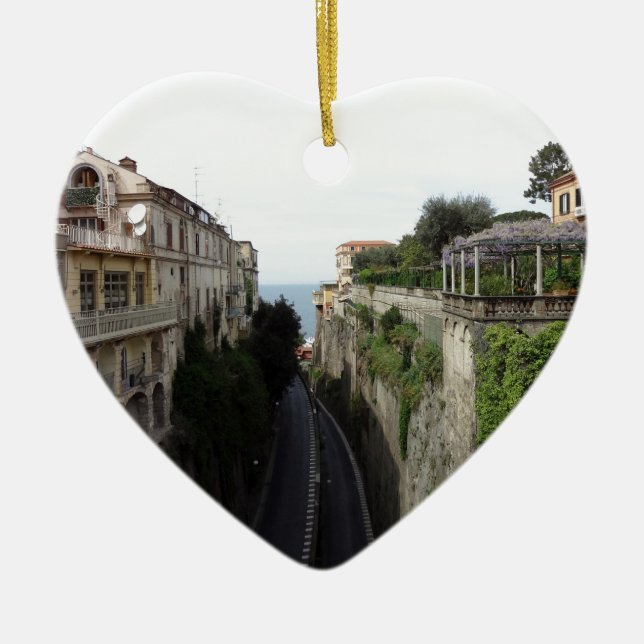 Ornement Cœur En Céramique Sorrente, Italie (Devant)