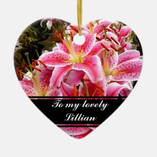 Ornement Cœur En Céramique "Stargazer" (Devant)