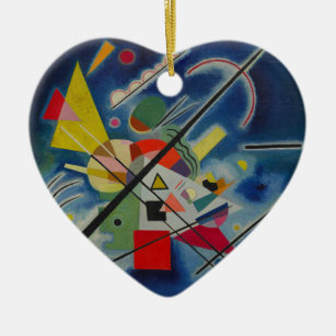 Ornement Cœur En Céramique Tableau bleu de Kandinsky