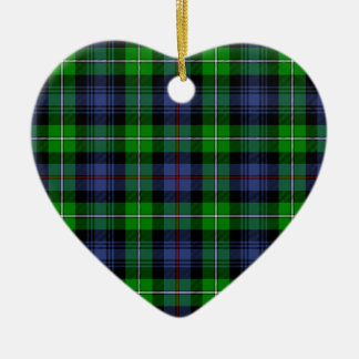 Ornement Cœur En Céramique Tartan du Mackenzie (aka tartan de montagnards de