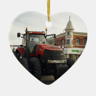 Ornement Cœur En Céramique Tracteur dans le défilé de tracteur