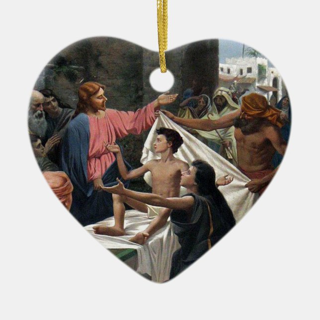 Ornement Cœur En Céramique veuves (Devant)