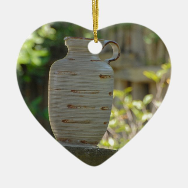 Ornement Cœur En Céramique Vie morte (Devant)