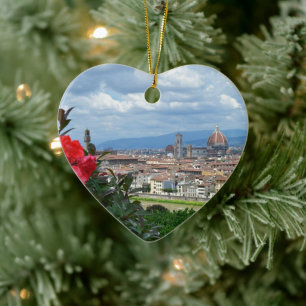 Ornement Cœur En Céramique Ville de Florence, Italie