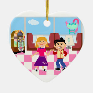 Ornement Cœur En Céramique Wagon-restaurant d'houblon de chaussette de