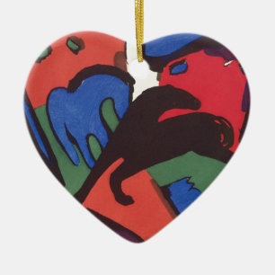 Ornement Cœur En Céramique Wassily Kandinsky Franz Marc Blue Rider Peinture