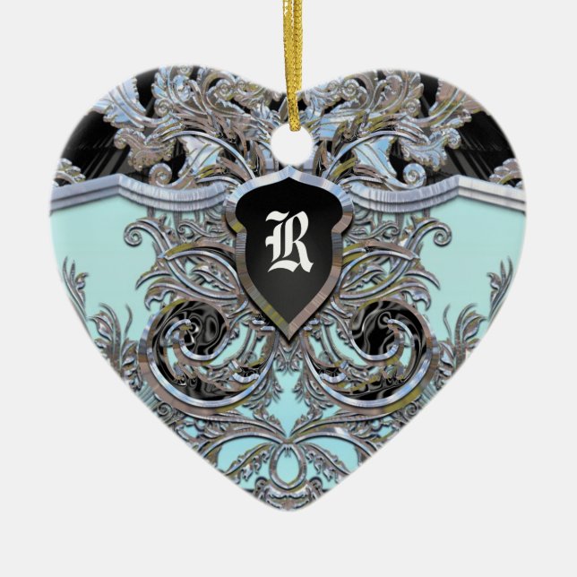 Ornement Cœur En Céramique Waydhill Brooke Victorian (Devant)