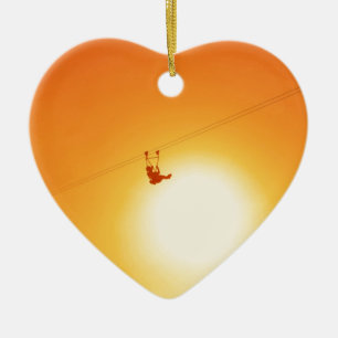 Ornement Cœur En Céramique zipline