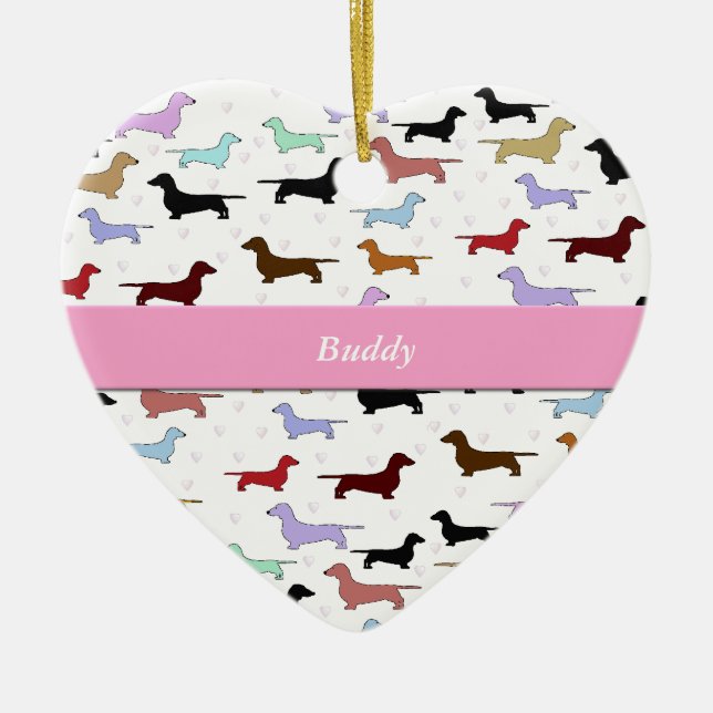 Ornement coloré de teckel (Devant)