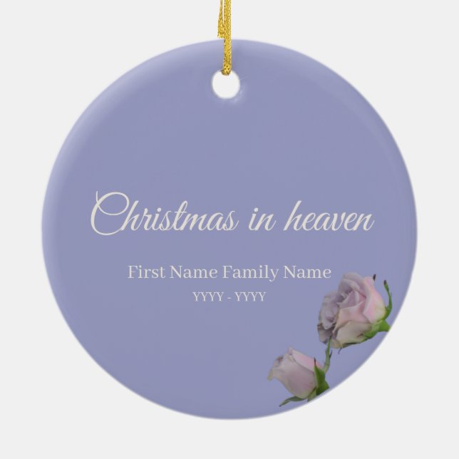 Ornement commémoratif de Noël au ciel (Dos)