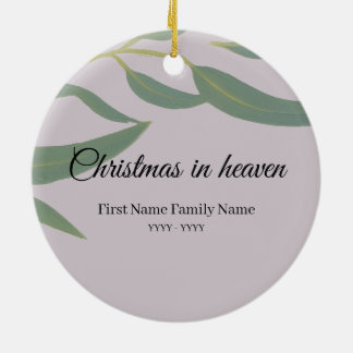 Ornement commémoratif de Noël au eucalyptus célest