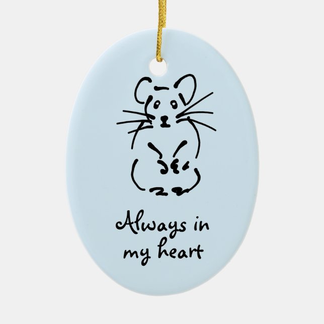 Ornement commémoratif Hamster personnalisable (Devant)
