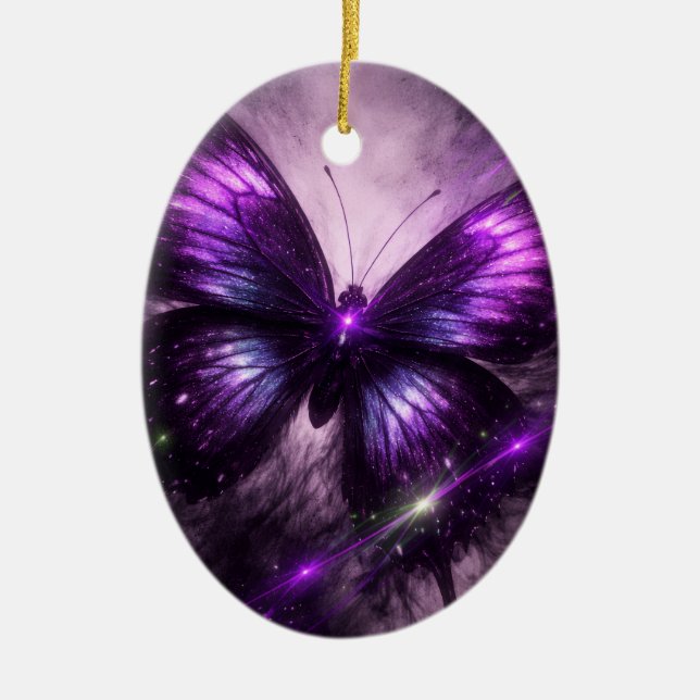Ornement commémoratif papillon violet (Devant)