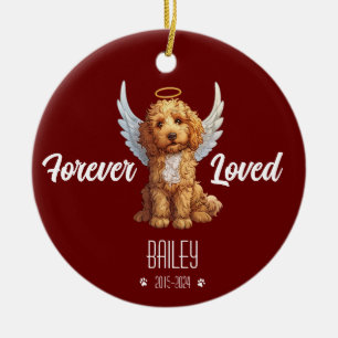 Ornement commémoratif personnalisé Goldendoodle en