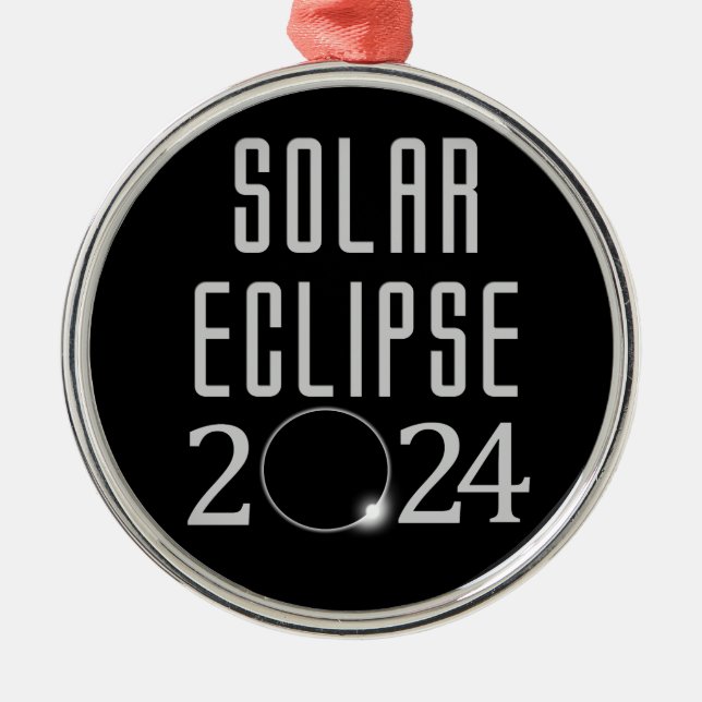 Ornement commémoratif Solaire Eclipse 2024 (Devant)