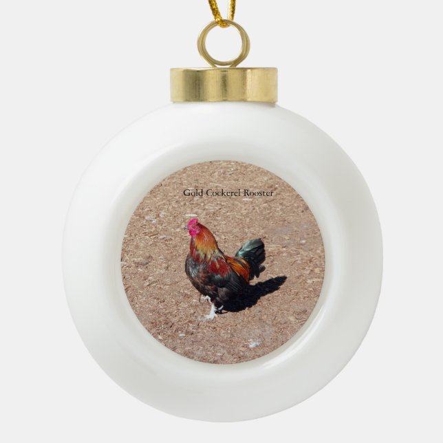 Ornement Coq en or (Devant)