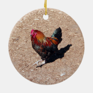 Ornement Coq en or