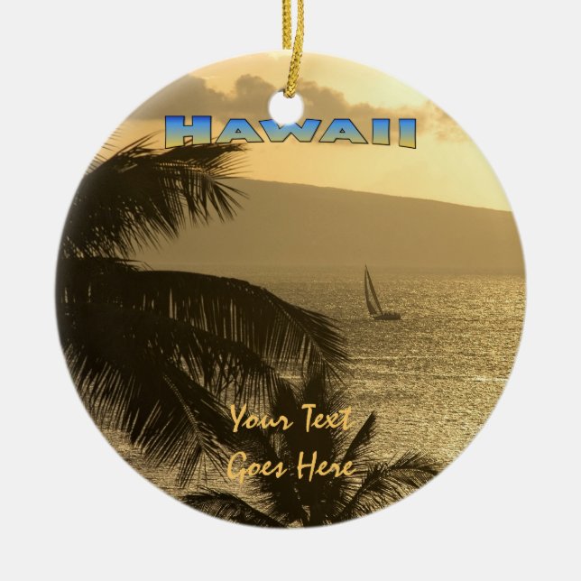 Ornement : Coucher de soleil de Lahaina #1 (Cercle (Devant)