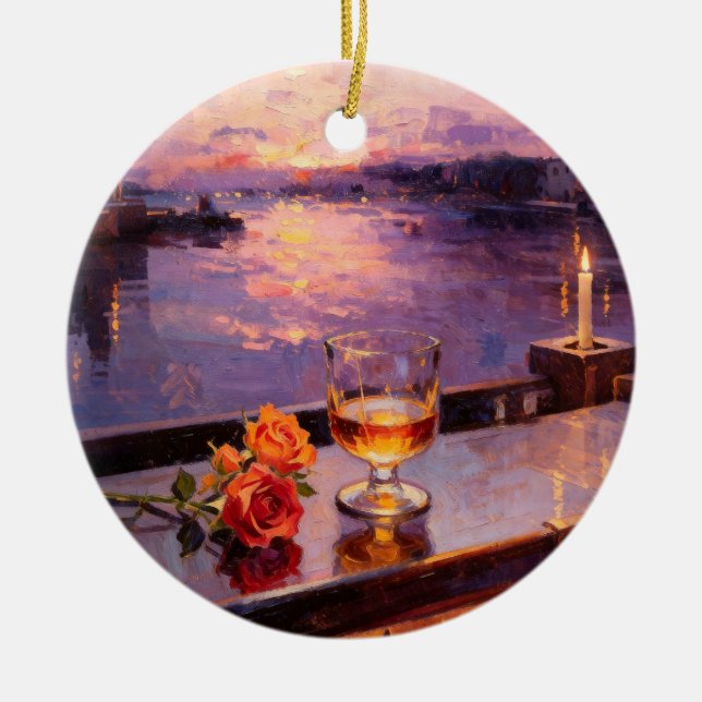 Ornement Coucher de soleil Whiskey & Roses (Devant)