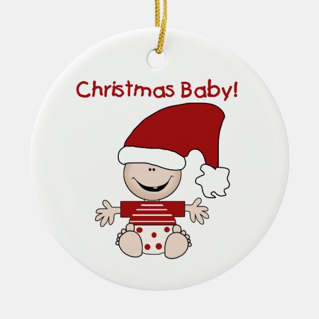 Ornement Customisé de Noël bébé (Devant)