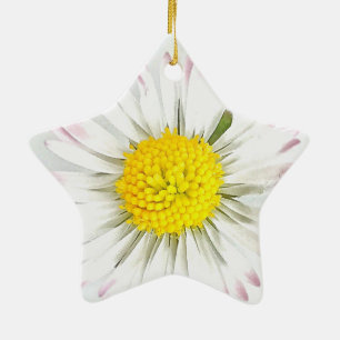 Ornement Daisy Flower Dble Side Star