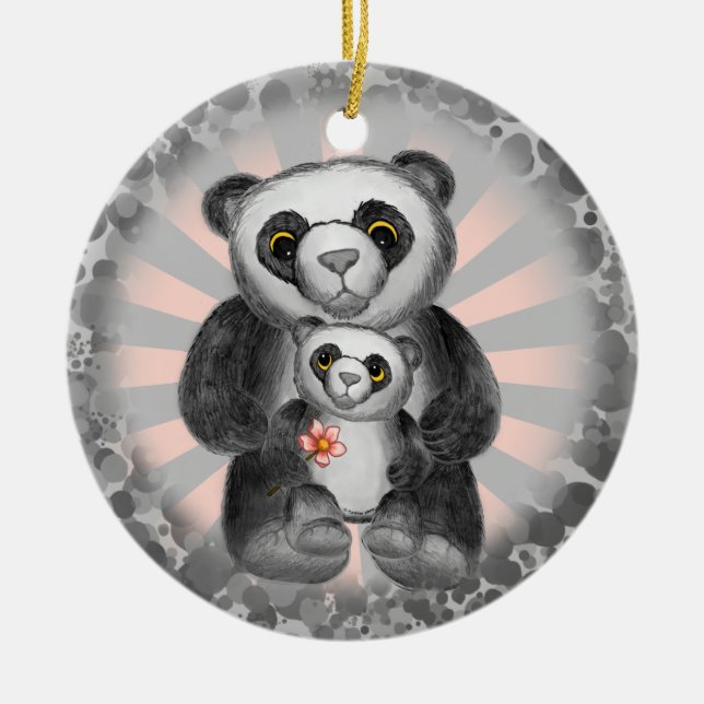 Ornement d'amour d'ours panda (Devant)