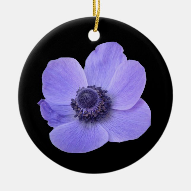 Ornement d'anémones bleues (Devant)